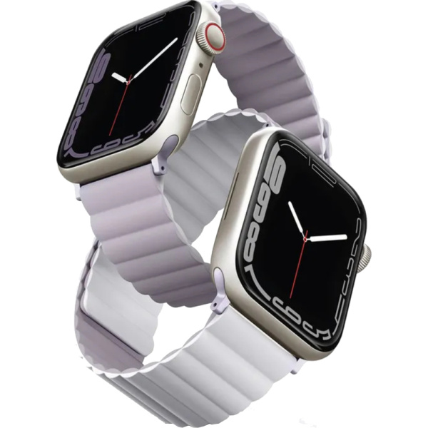 Ремешок силиконовый UNIQ REVIX для Apple Watch 404142 (лилово-белый) 1