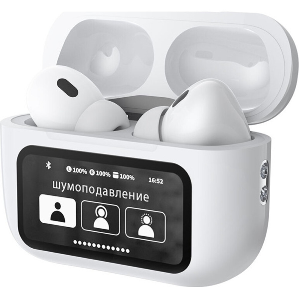 Беспроводные наушники Deppa с микрофоном Air Pro 3 ANC, TWS, BT 5.2, 350 мАч, QI белые 2